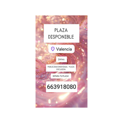 PLAZA DISPONIBLE EN VALENCIA