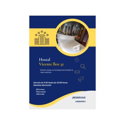 habitaciones por horas o por noche