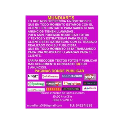 PUBLICIDAD ANUNCIOS SCORTS EN TODA ESPAÑA