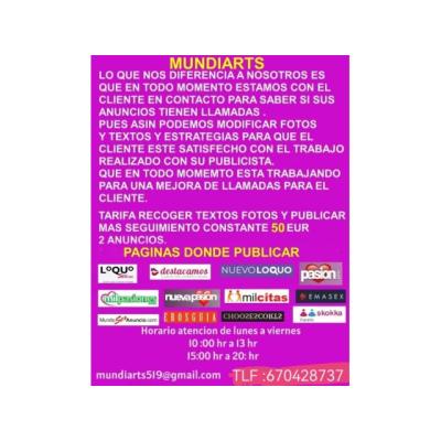 PUBLICIDAD ANUNCIOS SCORTS EN TODA ESPAÑA