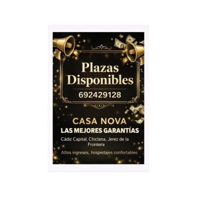 PLAZA DISPONIBLE, CÁDIZ, CHICLANA Y JEREZ