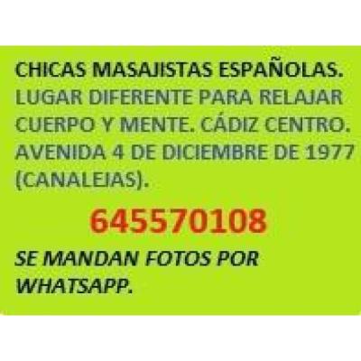 Masajistas españolas, cadiz centro.