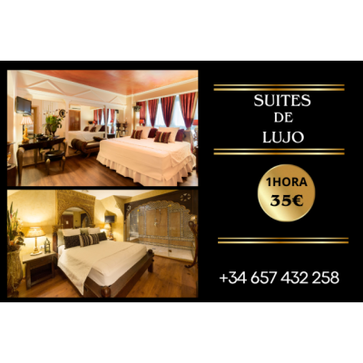Suites de lujo por horas, máxima discreción