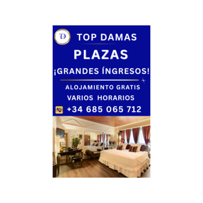 PLAZAS CON ALOJAMIENTO GRAN CLIENTELA